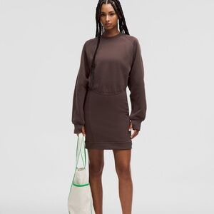 NWT Lululemon Scuba Long-Sleeve Dress Size 4 Espresso
